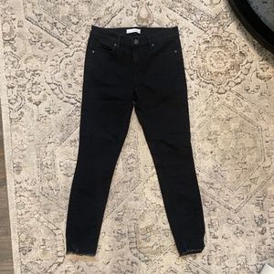 Loft size 2/26 Black Denim Skinny Jeans